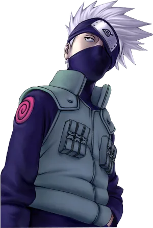 Kakashi Hatake Ninja Pose PNG image