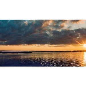 Kansas Beautiful Lakeside Sunset PNG Cmf39
