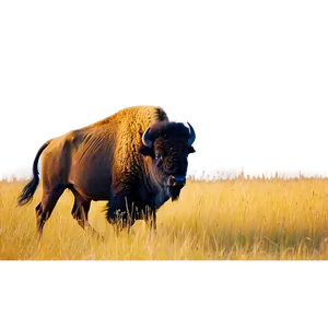 Kansas Bison On The Prairie PNG 06202024