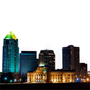 Kansas City Night Skyline PNG 5