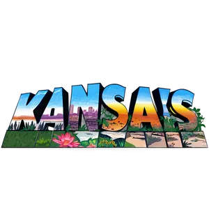 Kansas Famous Landmarks Montage PNG Yyd6