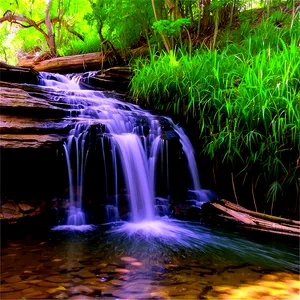 Kansas Waterfall In Flint Hills PNG 06202024