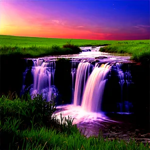 Kansas Waterfall In Flint Hills Png 06202024 PNG image