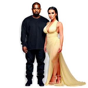 Kanye And Kim Kardashian Png Xta67 PNG image