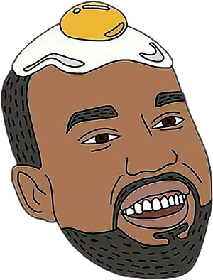 Kanye West Egg Head Cartoon PNG image