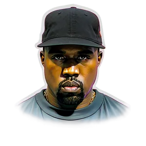Kanye West In Hat Png Usx50 PNG image