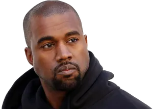 Kanye West Serious Portrait PNG image