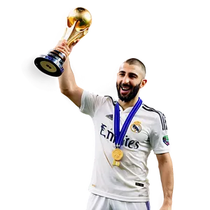 Karim Benzema Trophy Lift Png 06212024 PNG image