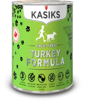 Kasiks Cage Free Turkey Dog Food Can