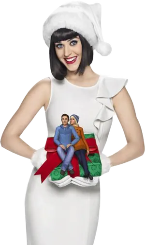 Katy Perry Christmas Spirit PNG
