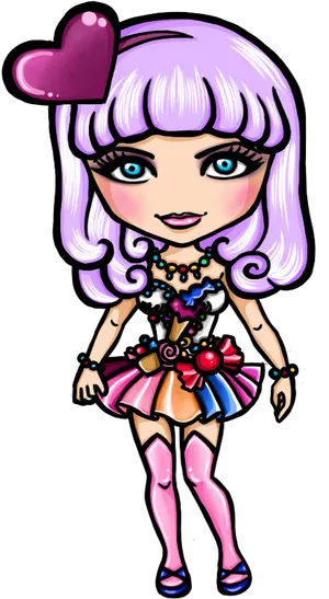 Katy Perry Inspired Cartoon Character