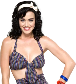 Katy Perry Retro Pinup Look PNG image