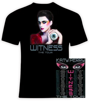 Katy Perry Witness Tour T Shirt Design PNG image