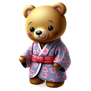 Kawaii Bear In Kimono Png 15 PNG image