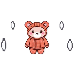 Kawaii Bear In Sweater Png Ckj PNG image