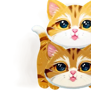 Kawaii Cat Face PNG 76