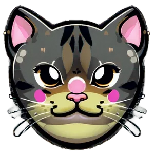 Kawaii Cat Face Png Pmg42 PNG image