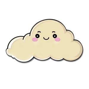 Kawaii Cloud Cartoon PNG Mrr