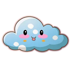 Kawaii Cloud Cartoon PNG Nnw