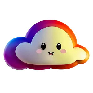 Kawaii Cloud Design PNG 06252024