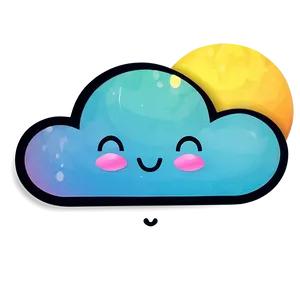 Kawaii Cloud Design PNG Ofe4 PNG