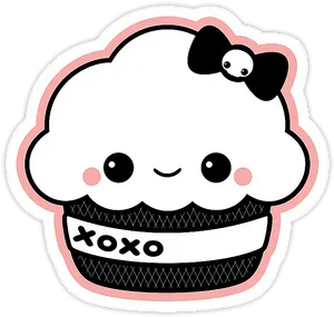 Kawaii Cloud Sticker X O X O PNG image