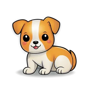 Kawaii Dog With A Bow Png Itk PNG image