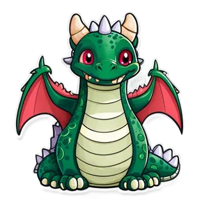 Kawaii Dragon Illustration Png 06262024 PNG image