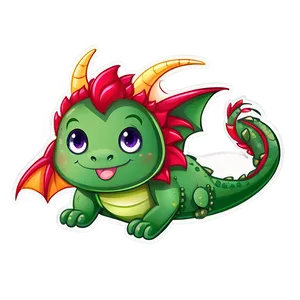 Kawaii Dragon Illustration Png 06262024 PNG image