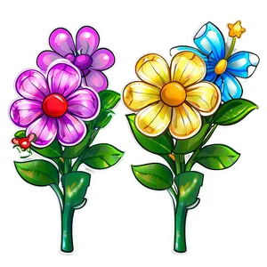 Kawaii Flower Bouquets PNG Lho56