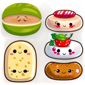 Kawaii Food Items PNG Vng16 PNG