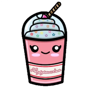 Kawaii Frappuccino Cartoon