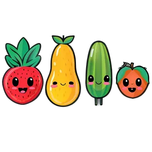 Kawaii Fruit Collection PNG 05062024 PNG