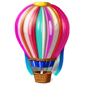 Kawaii Hot Air Balloon PNG Aic PNG