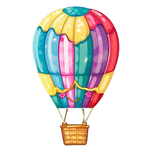 Kawaii Hot Air Balloon PNG Vcj56 PNG