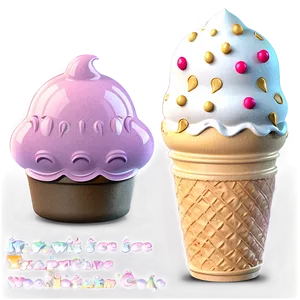 Kawaii Ice Cream Graphics PNG Ncd
