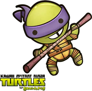 Kawaii Ninja Turtle Donatello PNG image