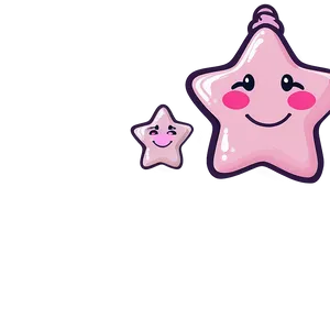 Kawaii Pink Stars PNG Nkc31 PNG