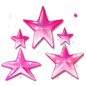 Kawaii Pink Stars Png Ugq24 PNG image