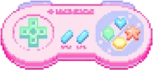 Kawaii Pixel Art Game Controller PNG image