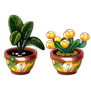 Kawaii Potted Plants Png Nsk PNG image