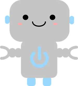 Kawaii Robot Cartoon Character