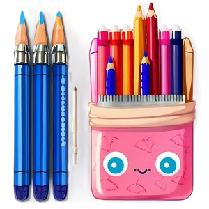 Kawaii School Supplies PNG Kuy38