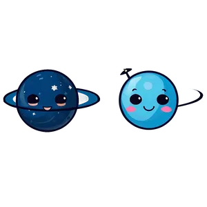 Kawaii Space Planets PNG Mmi PNG