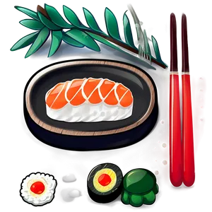 Kawaii Sushi Set PNG Gml4 PNG
