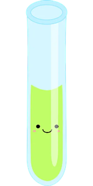 Kawaii Test Tube Character PNG image