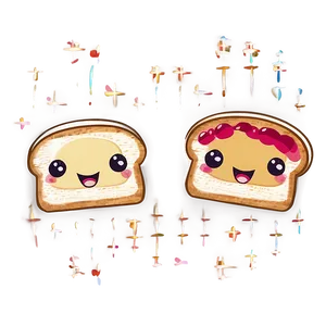 Kawaii Toast And Jam PNG Avs47 PNG