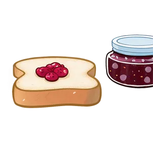 Kawaii Toast And Jam PNG Uxg15 PNG