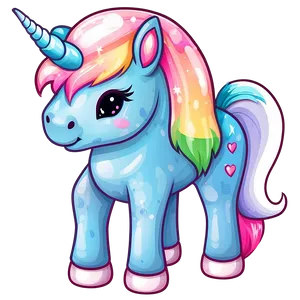 Kawaii Unicorn Clipart PNG Aew