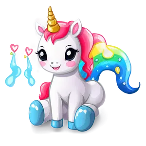 Kawaii Unicorn Clipart PNG Esw